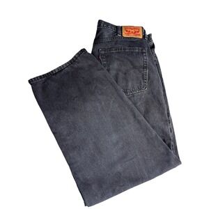 Levis Jeans Mens 38x34 (32) Black 578 Baggy Dark Wash Denim Y2K Skater Wide Leg